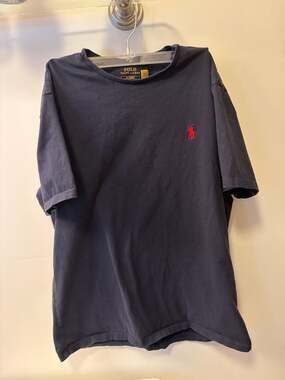 Polo Ralph Lauren Men's Classic Fit Crewneck T-Shirt Navy Blue with Red Pony